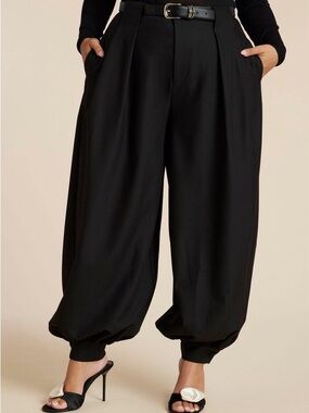 Eloquii Dramatic Balloon Pants Black Size 14W NWT
